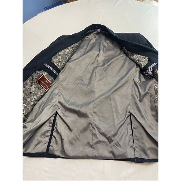 Patrick James Men’s Navy Blue Hyde Park 2 Button Blazer Size 42L - Picture 3 of 9